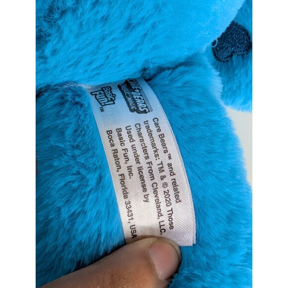 Care Bears Plush With Sparkle Eyes and Tummy GRUMPY BEAR 2022 Blue - Picture 4 of 6